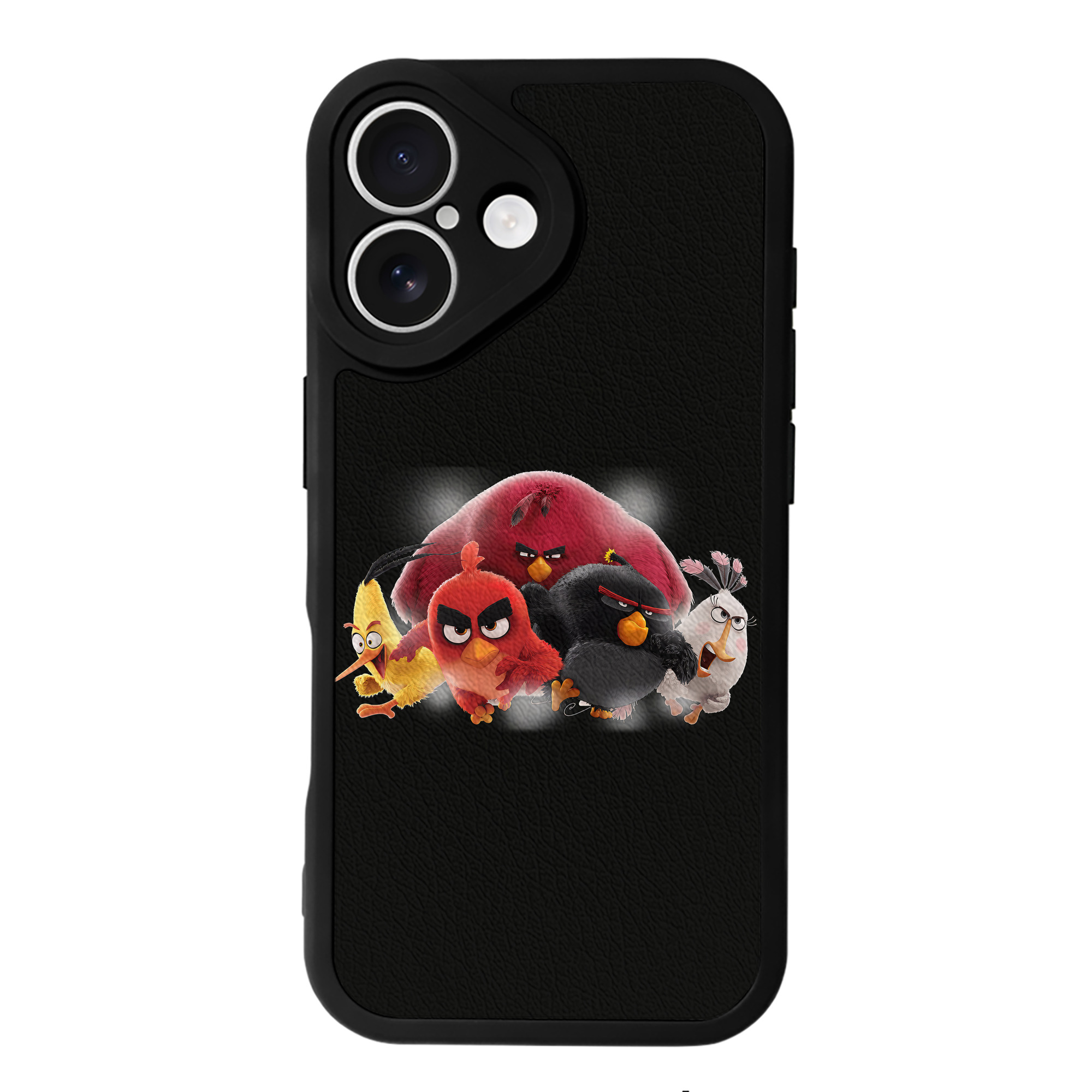 （画像用） Angry Birds アングリーバード 【iPhone 16シリーズ対応】シリコンスマホケース（レザー調） 材質：シリコン